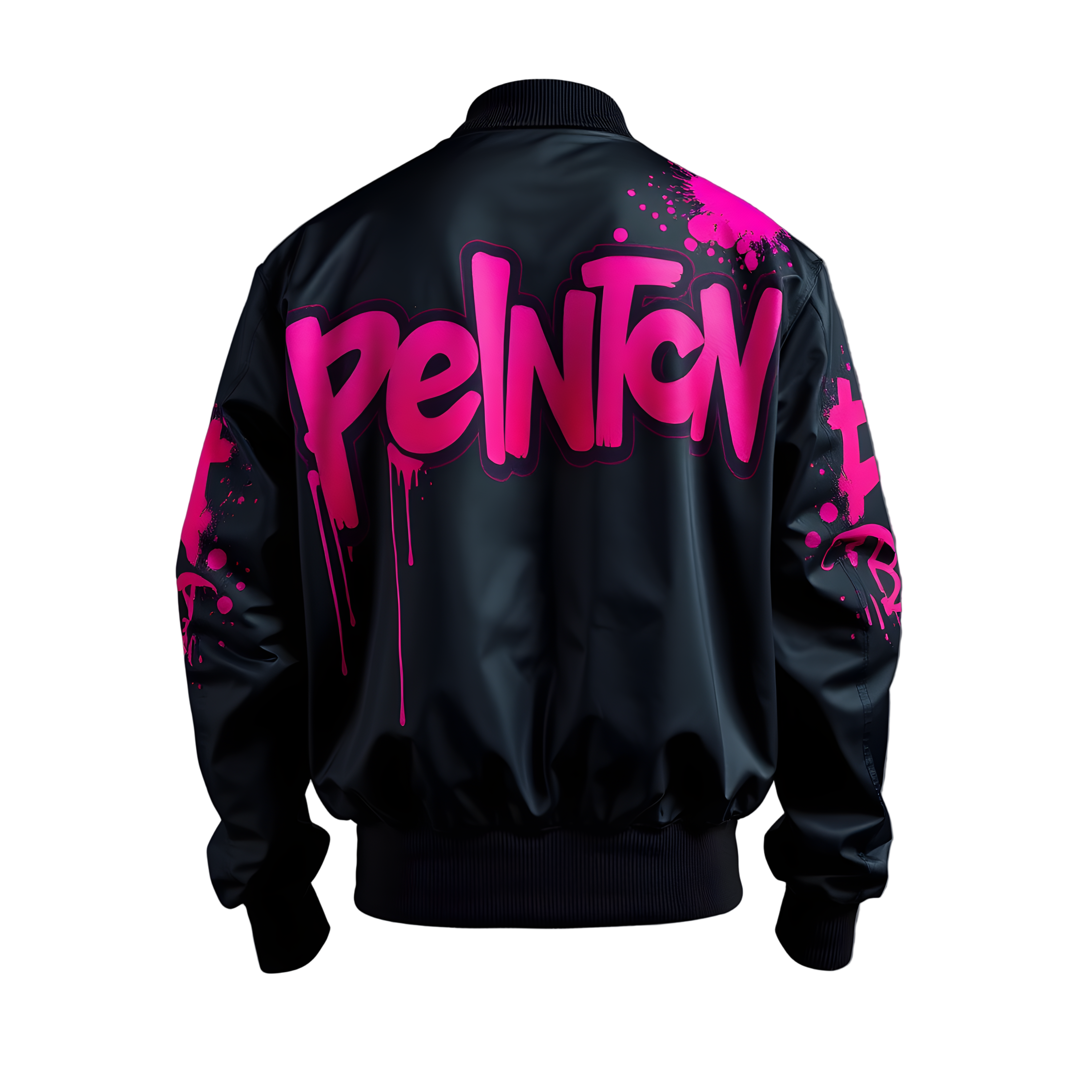 Glitch Neon Fade Bomber