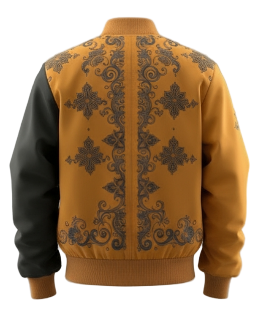 “Royal Baroque Split Bomber – Gold/Charcoal”