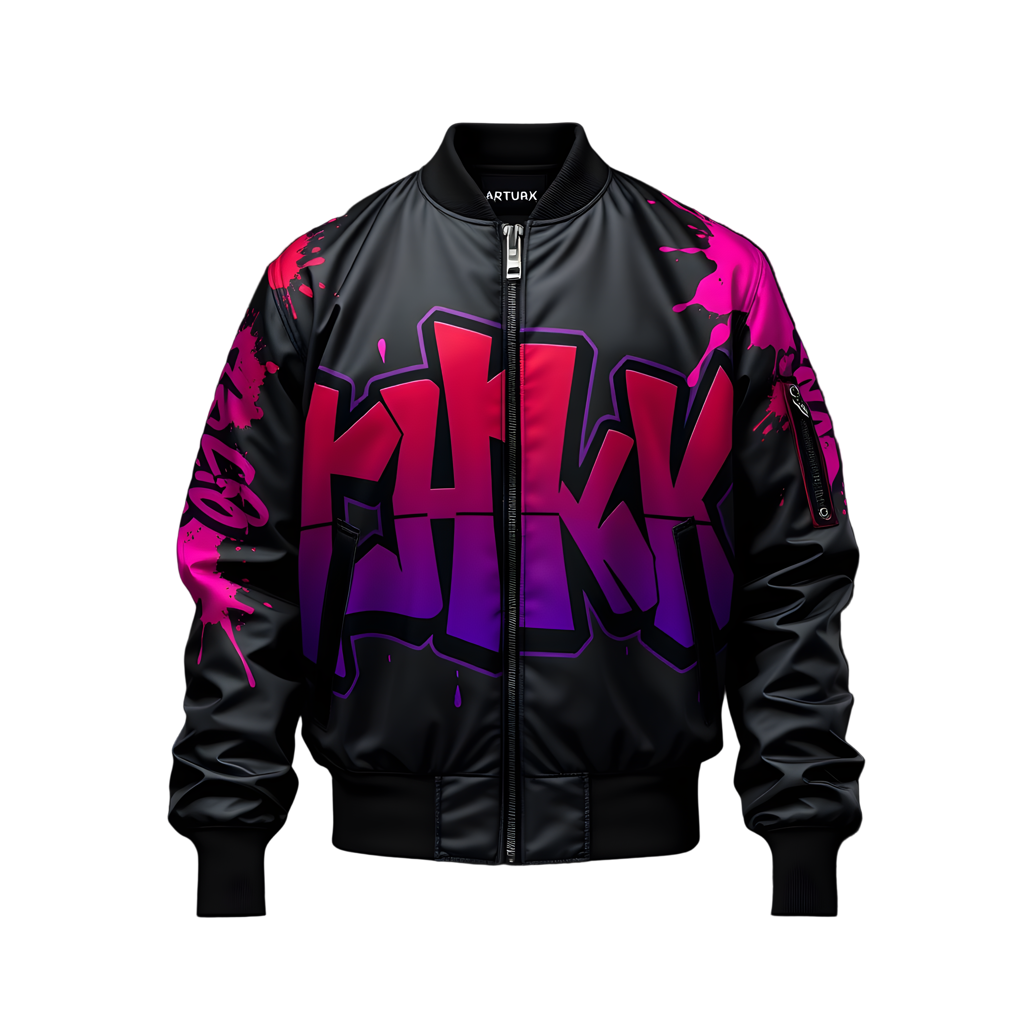 Glitch Neon Fade Bomber