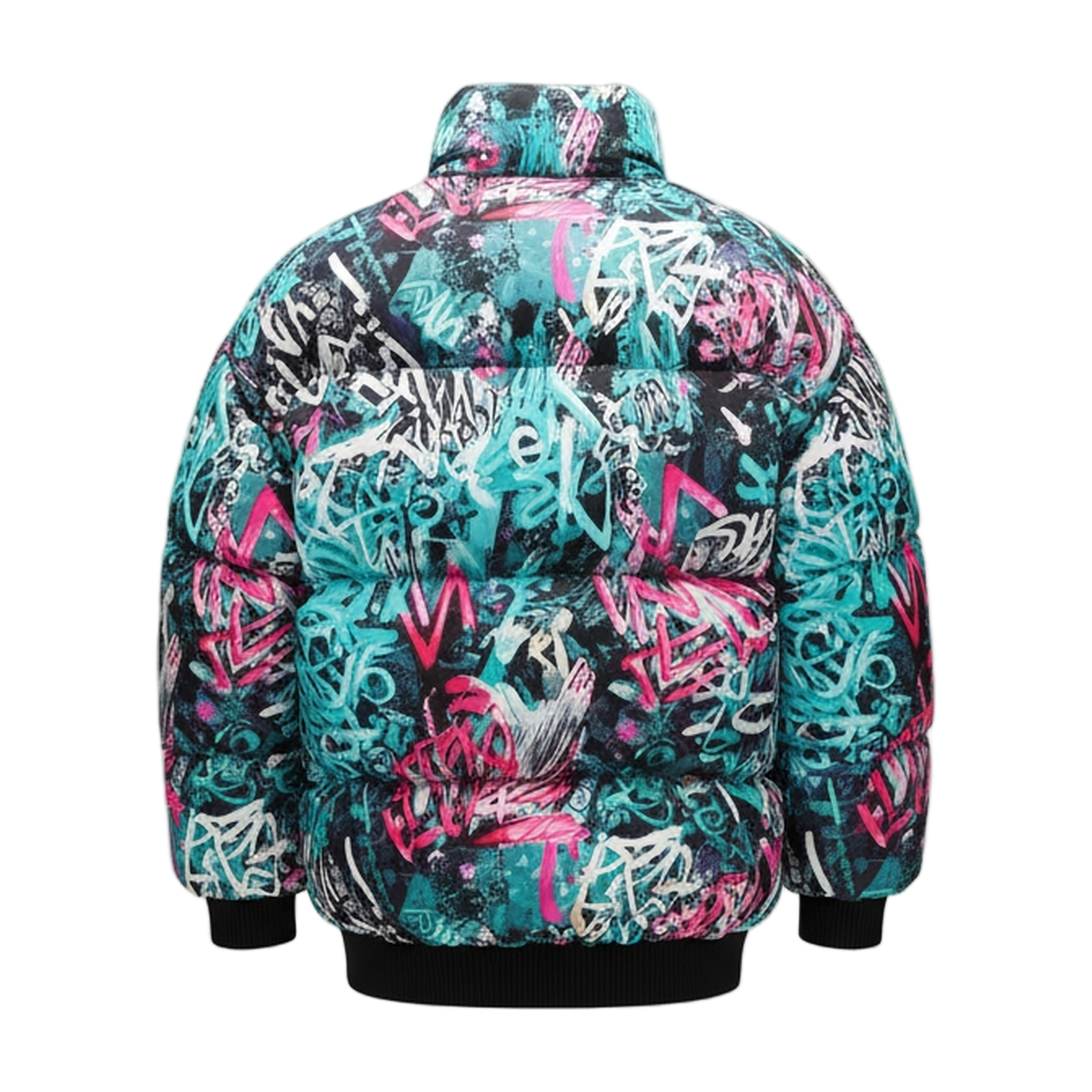 “Neon Blast Puffer” – Street Art in Full Volume