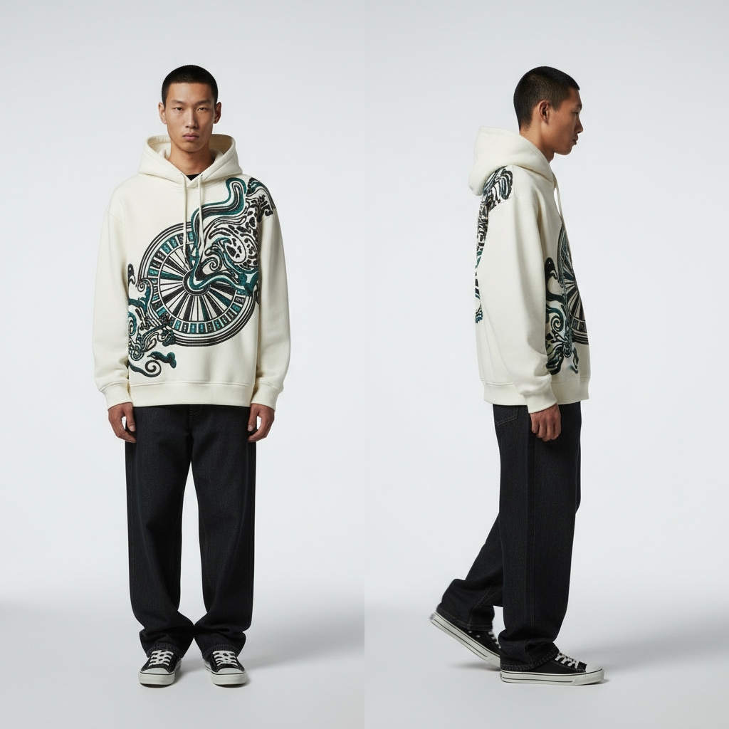Wheel of Fate Hoodie – Ivory Edition