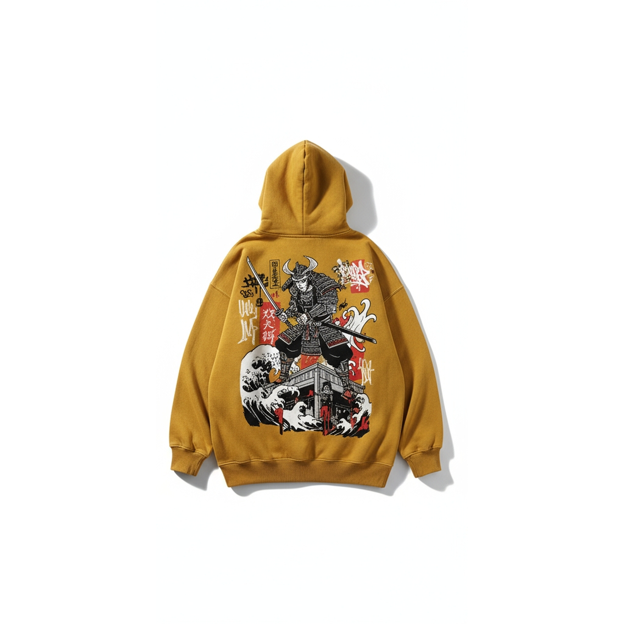 Golden Dragon & Samurai Hoodie
