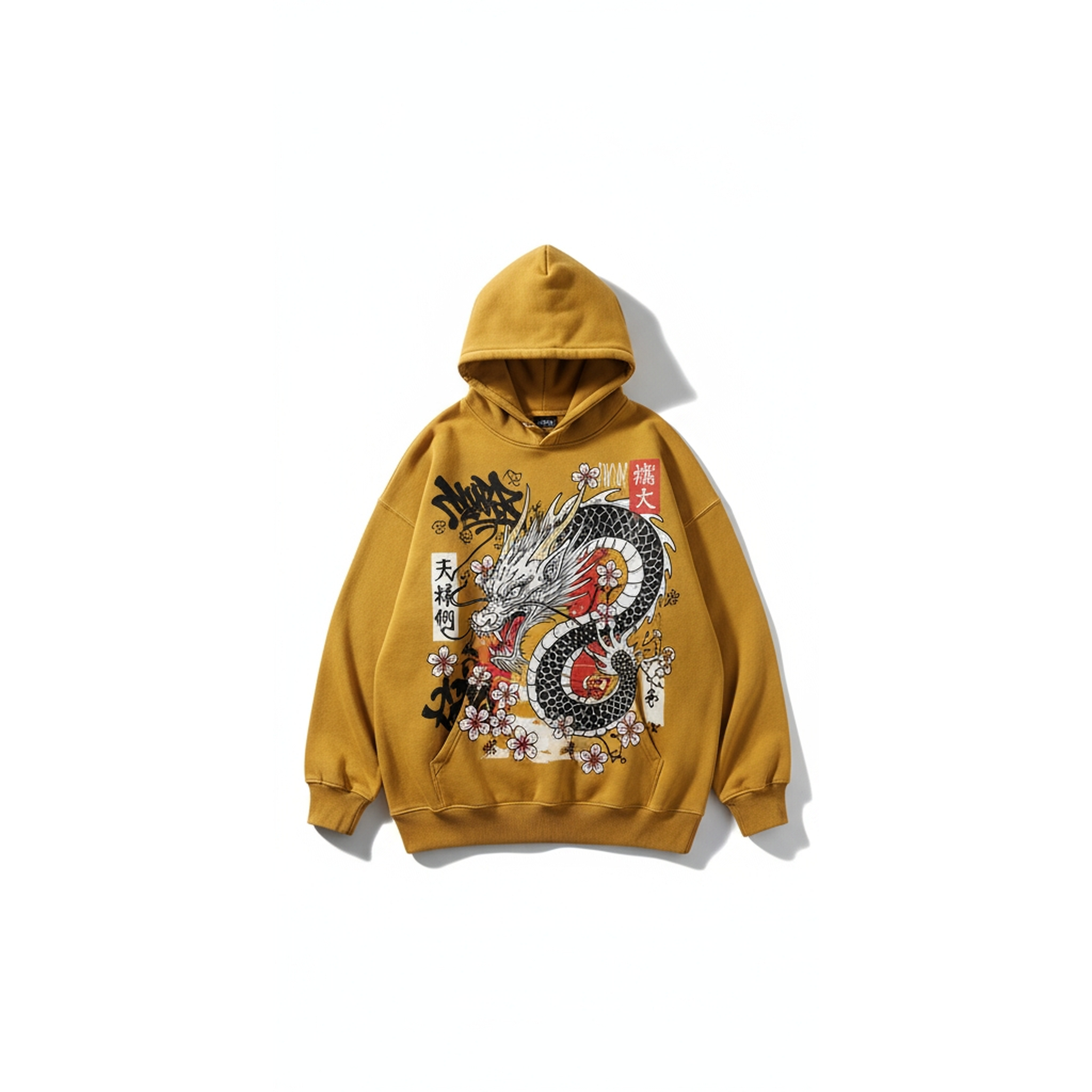 Golden Dragon & Samurai Hoodie