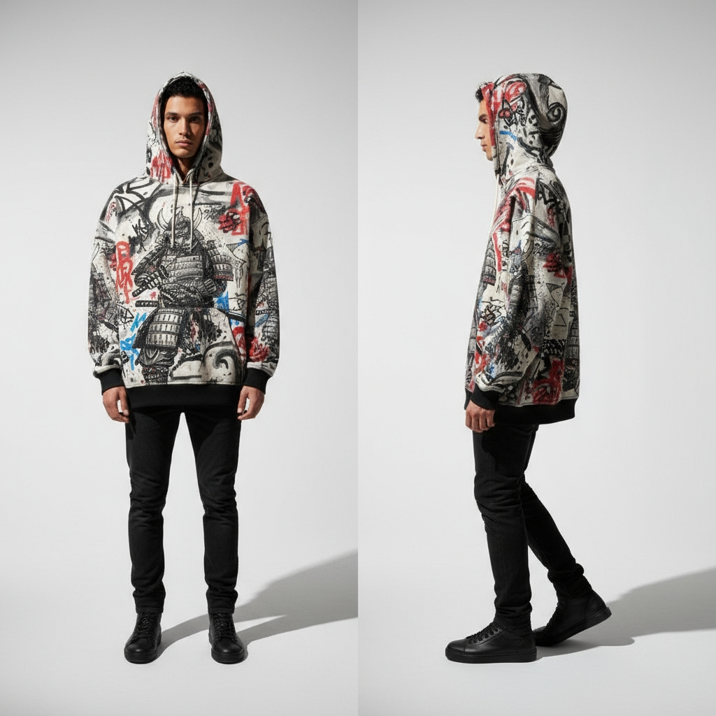Graffiti Ronin Zip Hoodie