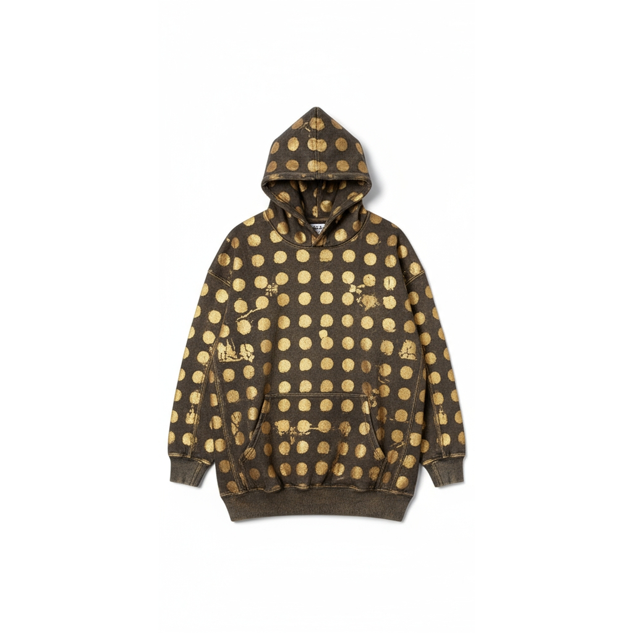 Golden Dust Polka Hoodie – Premium Art Collection