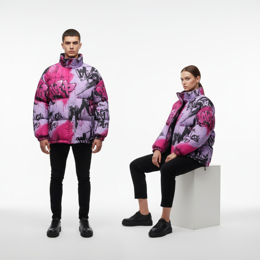 Neon Drip Puff Jacket
